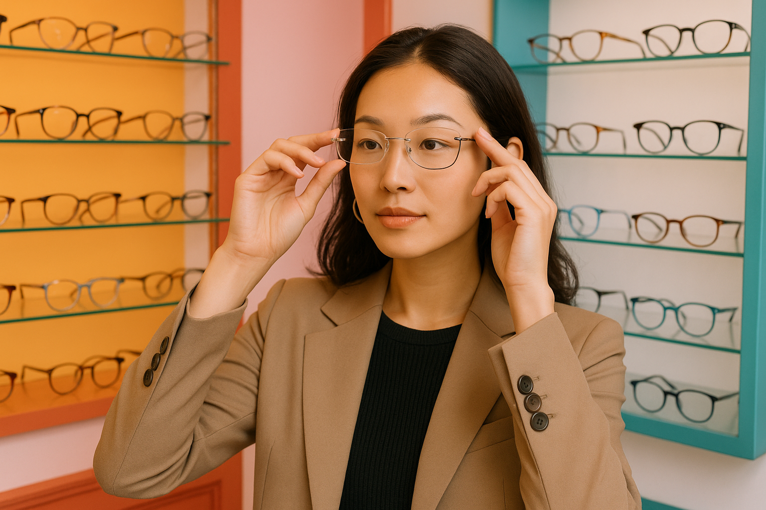 rimless eyeglasses